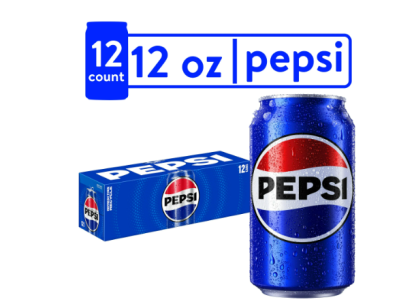 Pepsi Cola Soda Pop, 12 fl oz, 12 Pack Cans