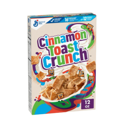 Cinnamon Toast Crunch Breakfast Cereal, Crispy Cinnamon Cereal, 12 oz