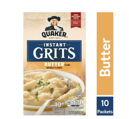 Quaker Instant Grits Butter 0.98 oz each, 10 Count