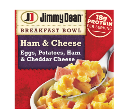 Jimmy Dean Ham & Cheese Breakfast Bowl, 7 oz (Frozen)