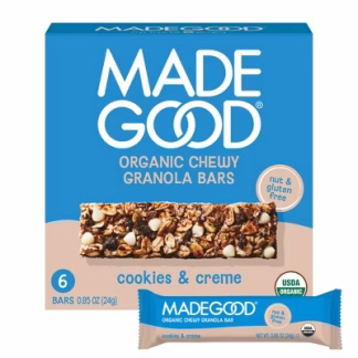 MadeGood Cookies & Creme Granola Bar - 5.1oz/6ct