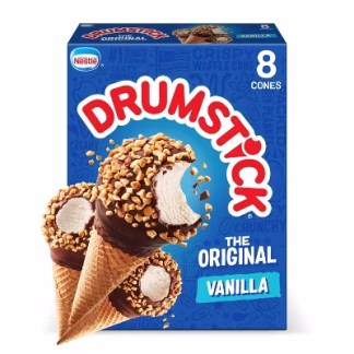 Nestle Drumstick Vanilla Ice Cream Cone - 8ct