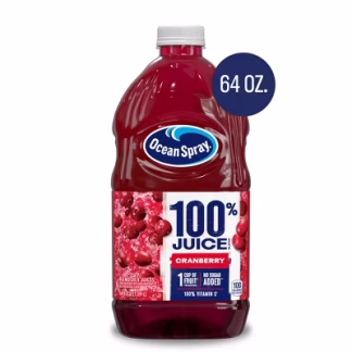 Ocean Spray 100% Juice Cranberry Blend – 64 fl oz Bottle