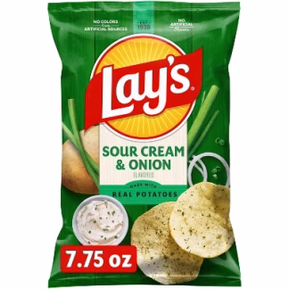 Lay's Sour Cream & Onion Flavored Potato Chips - 7.75oz
