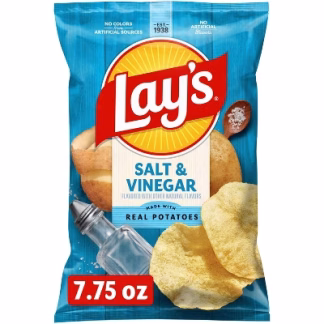 Lay's Potato Chips, Salt & Vinegar 7.75 oz