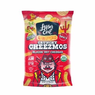 LesserEvil Cheezmos Blazin' Hot Cheddar Chips - 7oz