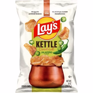 Lay's Kettle Cooked Jalapeño Flavored Potato Chips - 8oz