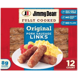 Jimmy Dean Original Fully Cooked Pork Sausage Links - 9.6oz/12ct