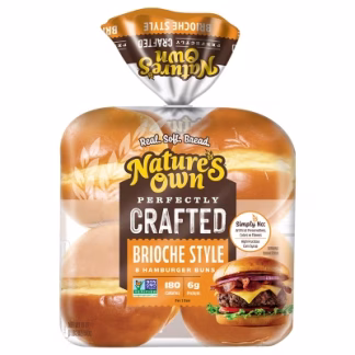 Nature's Own Perfectly Crafted Brioche Hamburger Bun - 18oz