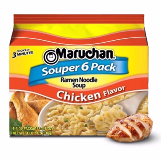 Maruchan Souper 6-Pack Chicken Ramen Noodle Soup - 18oz/6ct