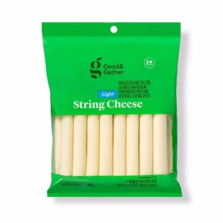 Light Low-Moisture Part-Skim Mozzarella String Cheese - 12oz/12ct - Good & Gather™