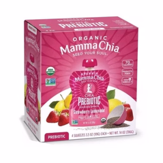 Mamma Chia Strawberry Lemonade Squeeze Vitality Snack Pouches - 14oz/4pk