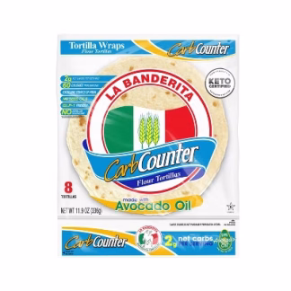 La Banderita Carb Counter Snack Size Keto Friendly Flour Tortillas - 7.9oz/8ct