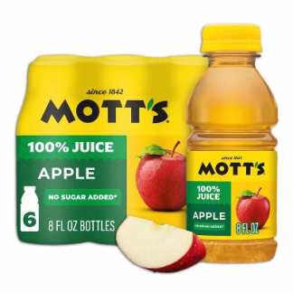 Mott's 100% Original Apple Juice - 6pk/8 fl oz Bottles
